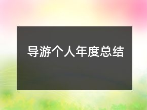 導游個人年度總結