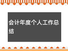 會(huì)計(jì)年度個(gè)人工作總結(jié)