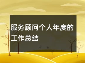 服務(wù)顧問(wèn)個(gè)人年度的工作總結(jié)