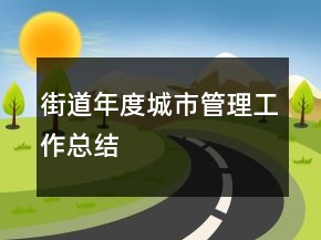 街道年度城市管理工作總結