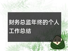 財(cái)務(wù)總監(jiān)年終的個(gè)人工作總結(jié)
