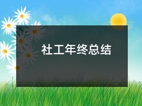 社工年終總結(jié)