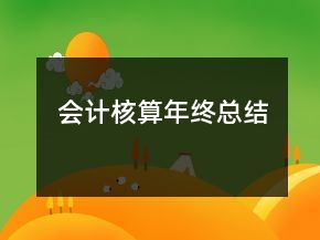 會(huì)計(jì)核算年終總結(jié)