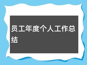 員工年度個人工作總結(jié)