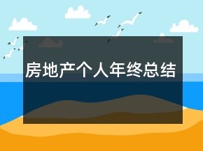 房地產(chǎn)個(gè)人年終總結(jié)