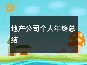 地產(chǎn)公司個(gè)人年終總結(jié)