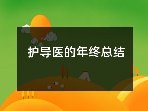 護導(dǎo)醫(yī)的年終總結(jié)
