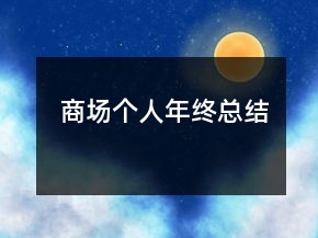商場個人年終總結(jié)