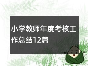 小學(xué)教師年度考核工作總結(jié)12篇