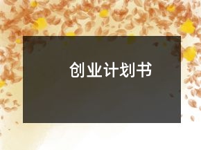 創(chuàng)業(yè)計(jì)劃書