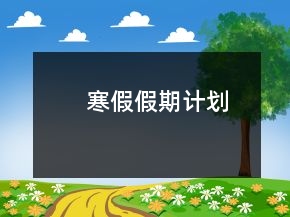 寒假假期計(jì)劃