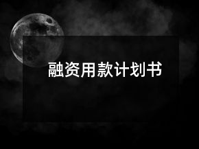 融資用款計(jì)劃書