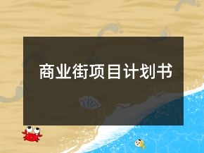 商業(yè)街項目計劃書