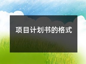 項(xiàng)目計(jì)劃書的格式