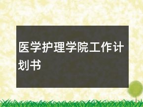 醫(yī)學護理學院工作計劃書