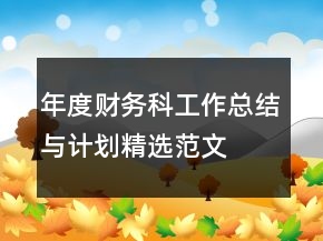 年度財務(wù)科工作總結(jié)與計劃精選范文