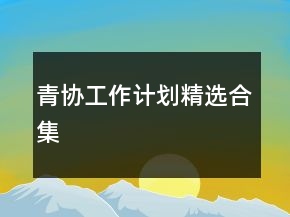 青協(xié)工作計(jì)劃精選合集
