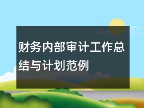財(cái)務(wù)內(nèi)部審計(jì)工作總結(jié)與計(jì)劃范例