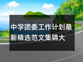 中學(xué)團委工作計劃最新精選范文集錦大全