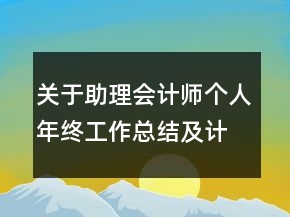 關(guān)于助理會(huì)計(jì)師個(gè)人年終工作總結(jié)及計(jì)劃范文精選