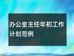 辦公室主任年初工作計(jì)劃范例