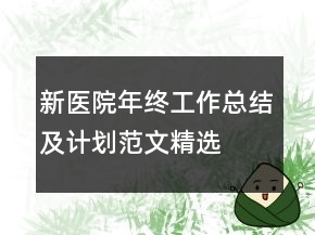 新醫(yī)院年終工作總結(jié)及計劃范文精選