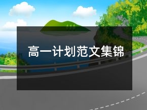 高一計(jì)劃范文集錦