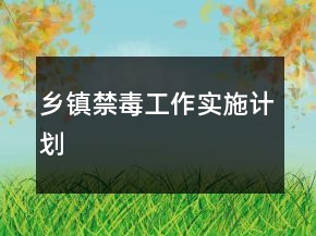 鄉(xiāng)鎮(zhèn)禁毒工作實(shí)施計(jì)劃