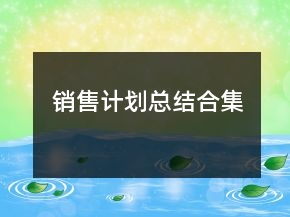 銷售計劃總結(jié)合集
