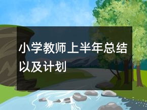 小學教師上半年總結(jié)以及計劃