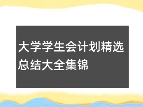 大學(xué)學(xué)生會計劃精選總結(jié)大全集錦