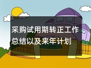 采購試用期轉(zhuǎn)正工作總結(jié)以及來年計劃范文