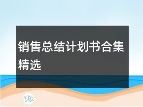銷售總結(jié)計劃書合集精選