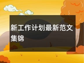 新工作計(jì)劃最新范文集錦