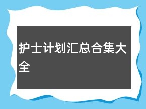 護士計劃匯總合集大全