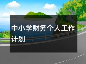 中小學(xué)財務(wù)個人工作計劃