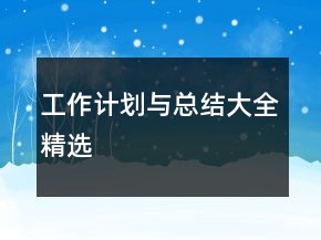 工作計(jì)劃與總結(jié)大全精選