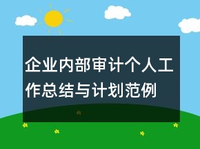 企業(yè)內(nèi)部審計個人工作總結(jié)與計劃范例