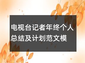 電視臺(tái)記者年終個(gè)人總結(jié)及計(jì)劃范文模板