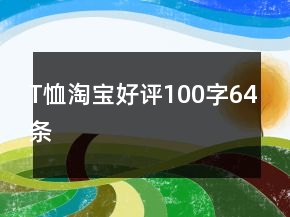 T恤淘寶好評(píng)100字64條