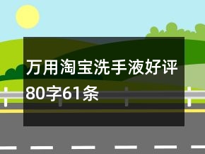 萬用淘寶洗手液好評80字61條