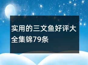 實(shí)用的三文魚(yú)好評(píng)大全集錦79條