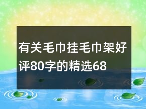有關(guān)毛巾掛、毛巾架好評(píng)80字的精選68條
