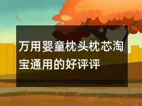 萬(wàn)用嬰童枕頭、枕芯淘寶通用的好評(píng)評(píng)語(yǔ)的匯總74條