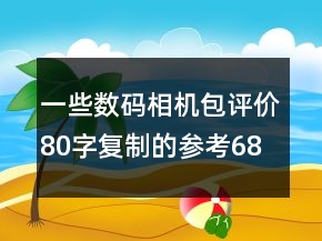 一些數(shù)碼相機包評價80字復(fù)制的參考68條