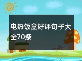 電熱飯盒好評(píng)句子大全70條