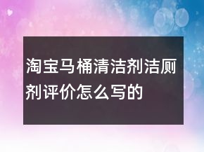 淘寶馬桶清潔劑、潔廁劑評價(jià)怎么寫的收集69條