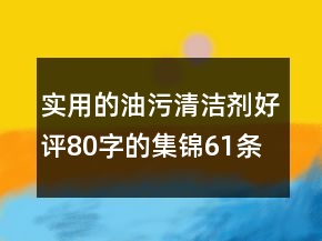 實用的油污清潔劑好評80字的集錦61條