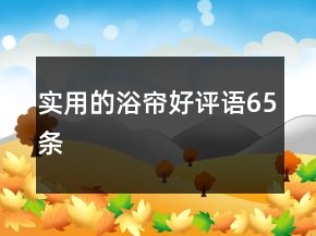 實用的浴簾好評語65條