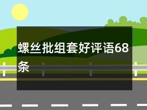 螺絲批組套好評(píng)語(yǔ)68條